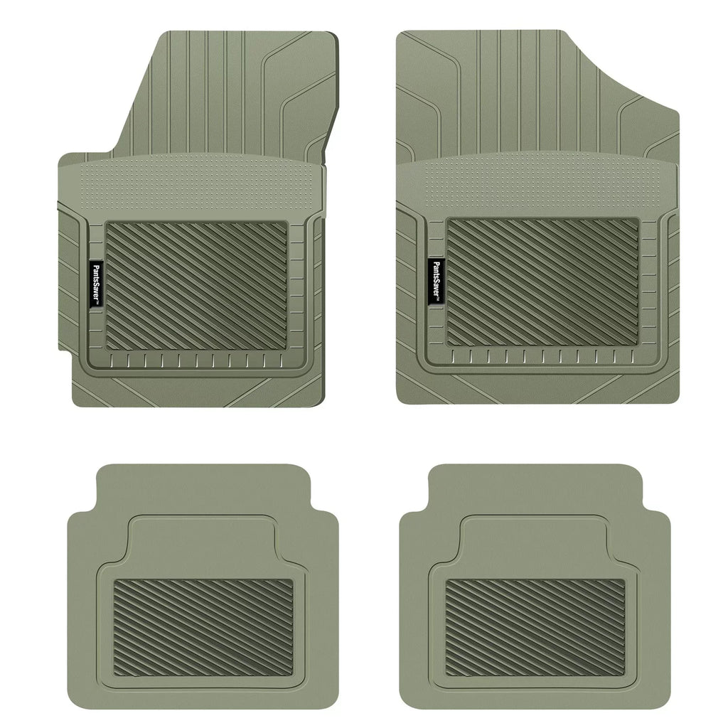 PantsSaver Custom Fits Car Floor Mats for Dodge Grand Caravan 2019, 4 pc, All atmospheric conditions Protection for vehicles, Heavy Duty WeatherResistant Plastic,Gray