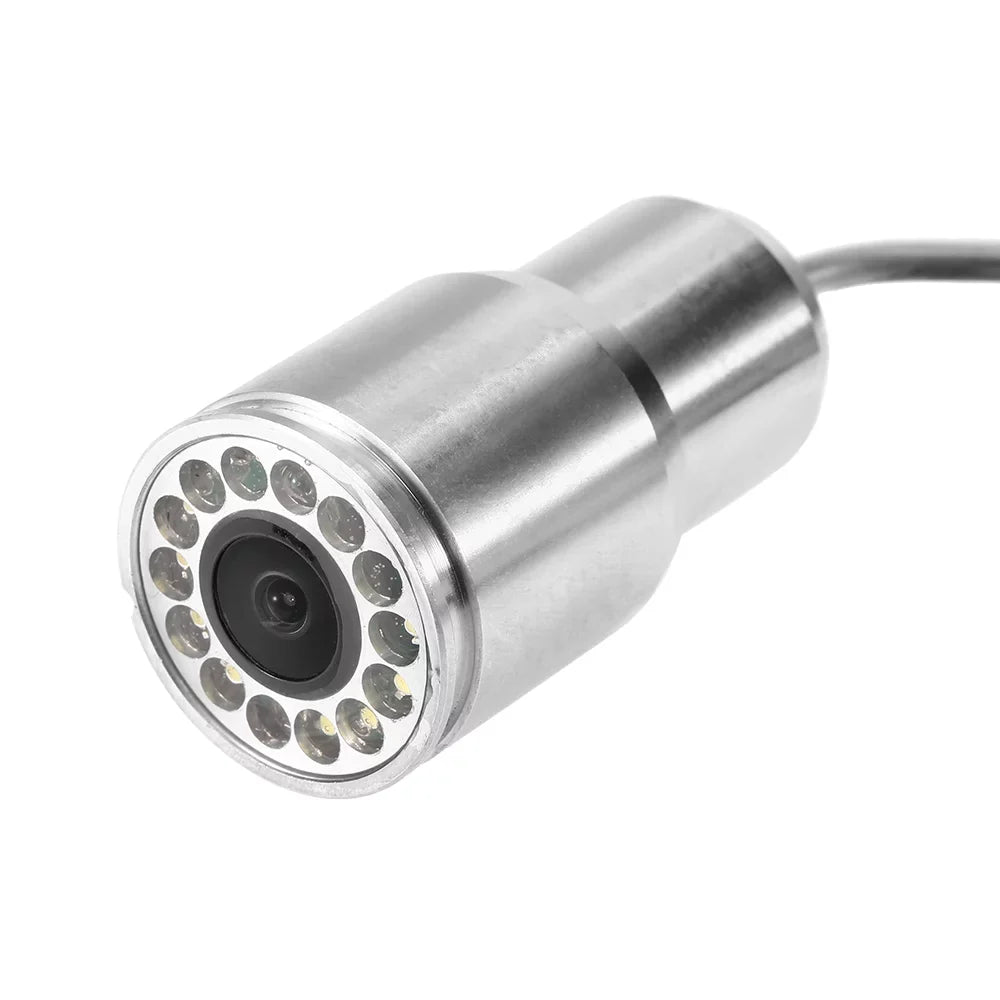 Anself 1200TVL Underwater Fishing 12 LEDs Waterproof Fish Shape ship Ice Fishing Accessories with 15m30m50m Cable