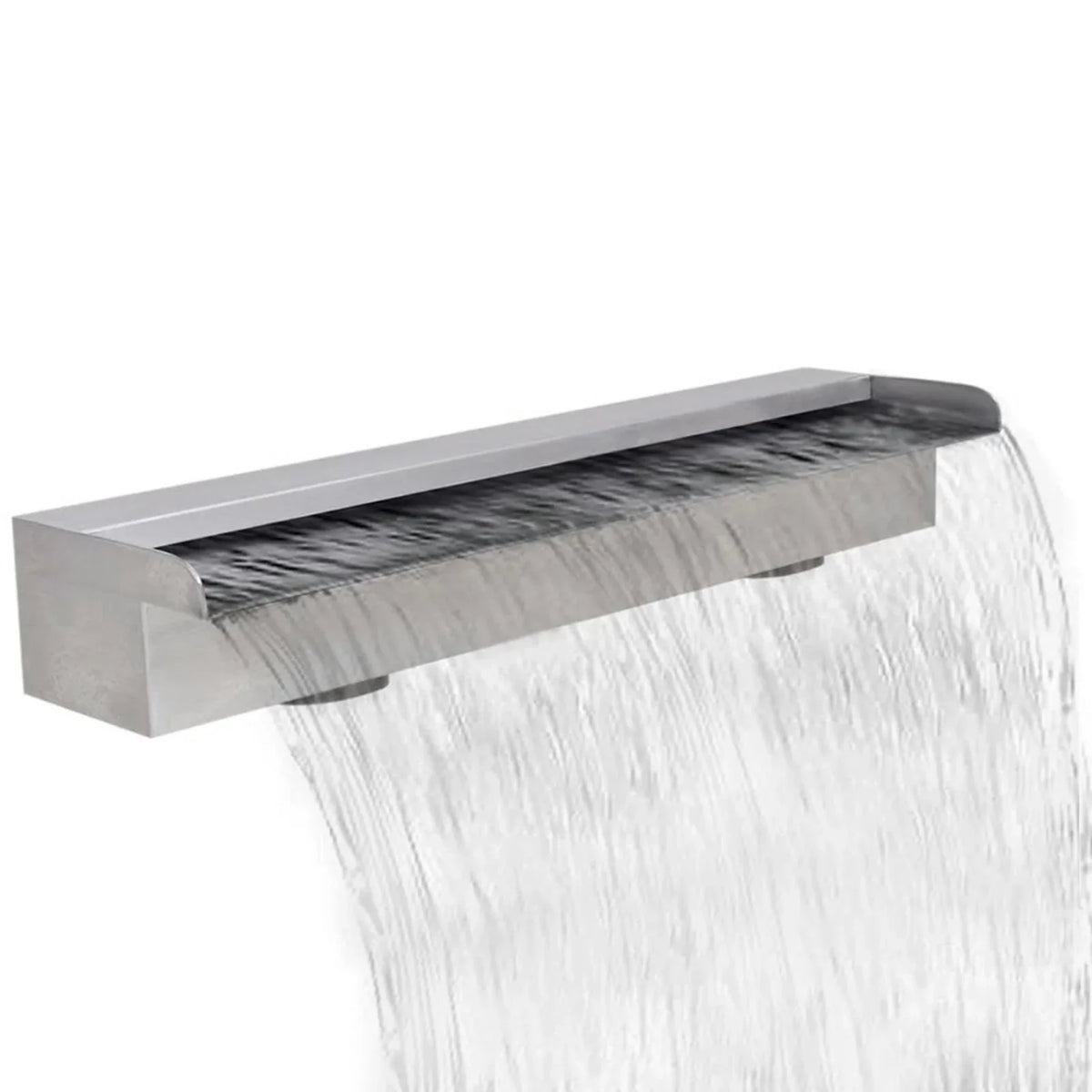 Andoer ,23.6 X 4.5 Stainless Steel 23.6" Waterfall Pool X 4.5 X Feature SpillwayPatio Pool 23.6 Waterfall Above Pool Steel Pool Slide Waterfall Pond Waterfall Spillway Pond With Inches (w X