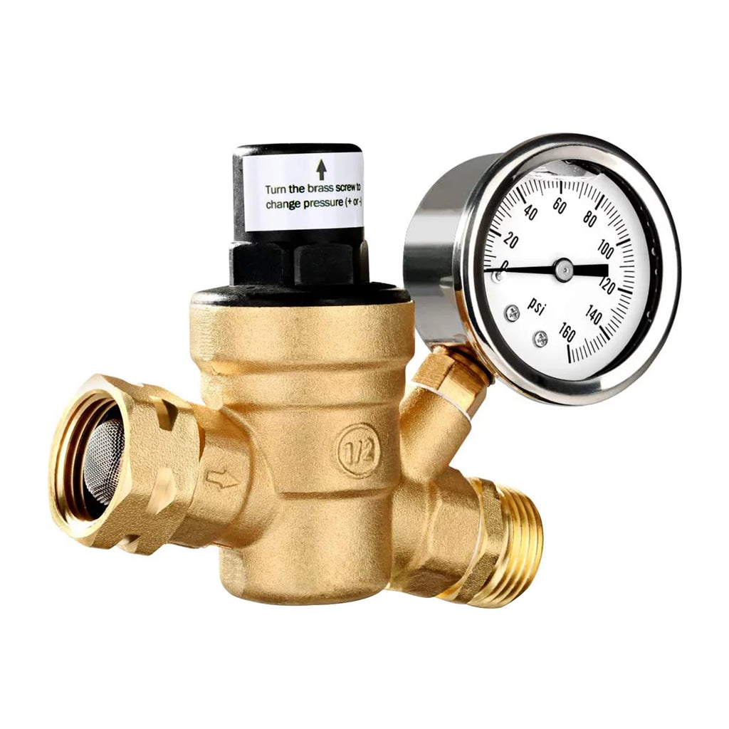 GoolRC Valve,0-160psi And Inlet Reducer With 0-160psi Valve -free Brass Pressure Valve -free Brass Adjustable aqua Screened Filter Rv moisture Pressure With 0-160psi And Pressure Reducer With