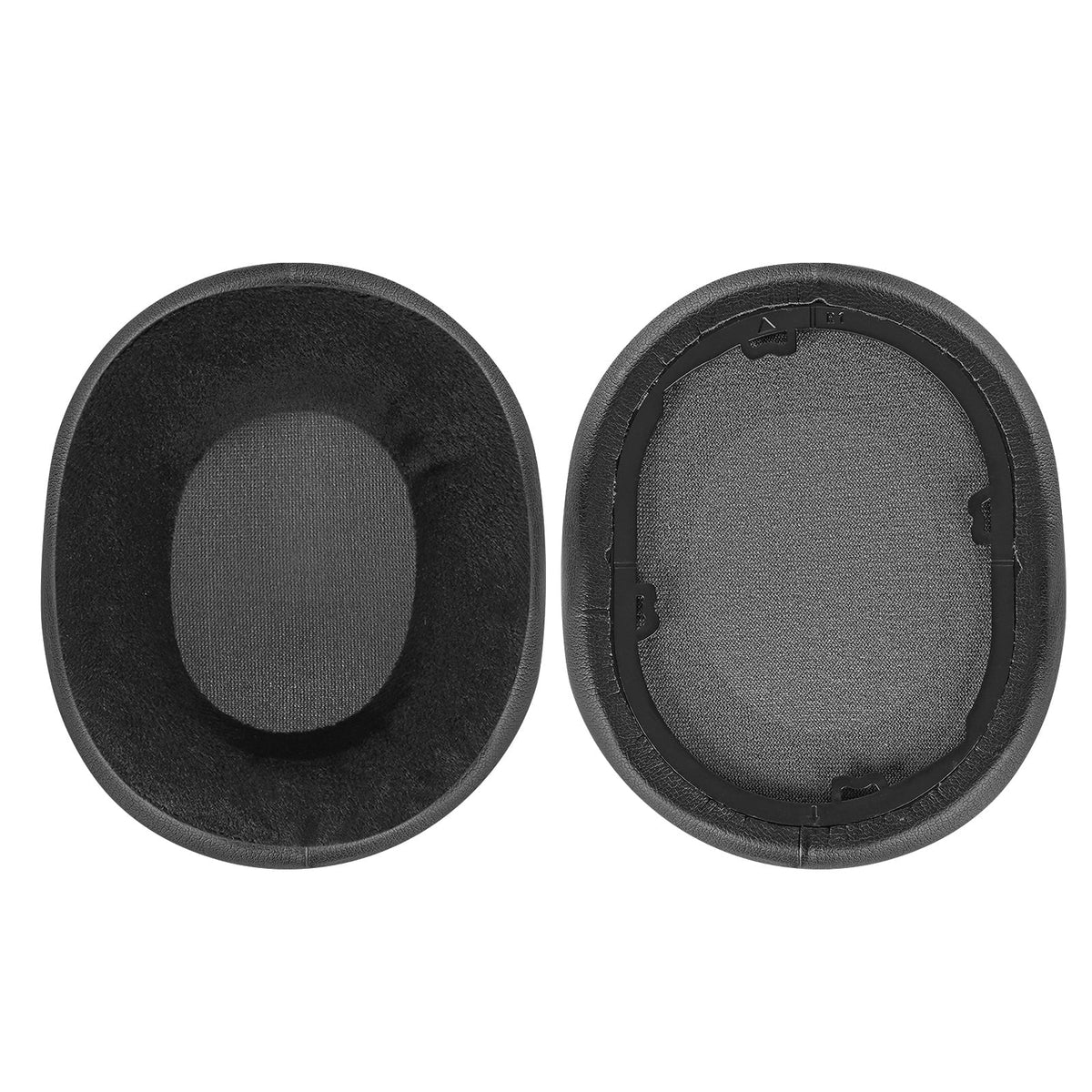 Geekria Comfort Hybrid Velour Replacement Ear Pads for Corsair HS55, HS65 Headphones Ear Cushions, Headset Earpads, Ear Cups shield Repair Parts (Black)