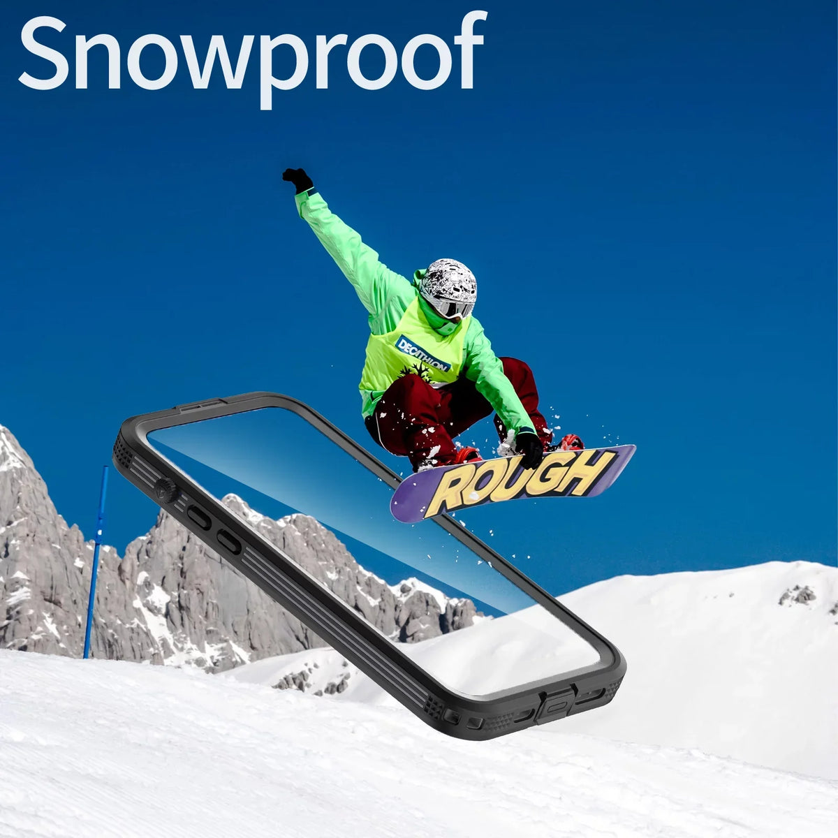 for iPhone 14 Pro 6.1" Case Waterproof, Built-in 6H Screen Protector [Real 360][IP68 Underwater][14FT Military Dropproof][Dustproof][matching with MagSafe] for iPhone 14 Pro - Black