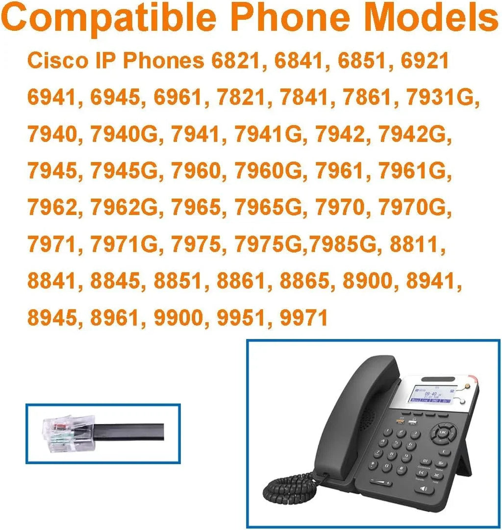 N/X KEMEILE Telephone with Noise Cancelling , Corded RJ9 Phone suitable with Cisco CP-7821 7841