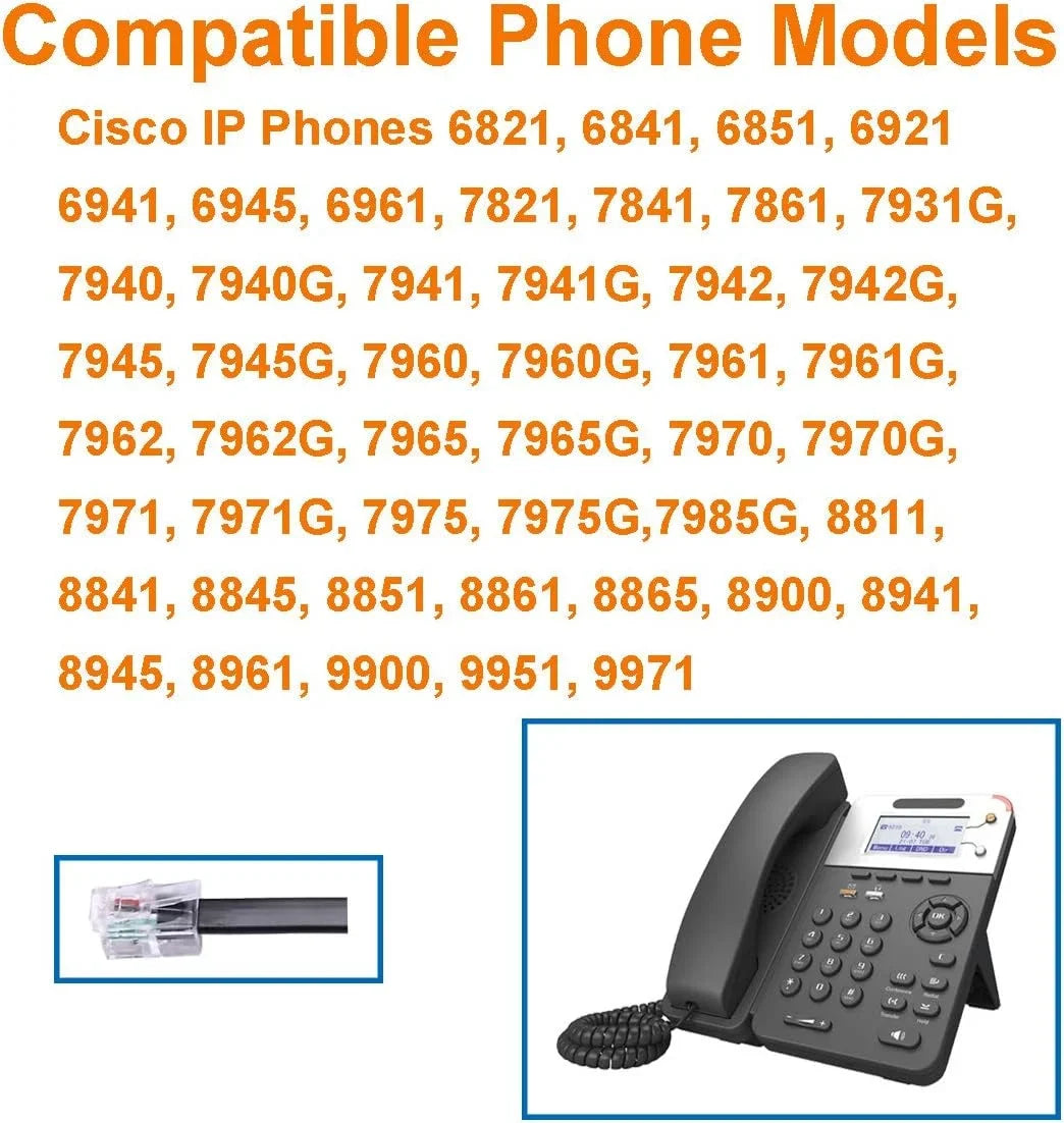 N/X KEMEILE Telephone with Noise Cancelling , Corded RJ9 Phone suitable with Cisco CP-7821 7841