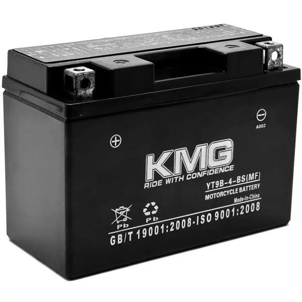 KMG YT9B-4-BS Battery suitable with Yamaha 700 YFM70R Raptor 2006-2012 Sealed Maintenance Free 12V Battery High Performance SMF OEM Replacement Powersport Motorcycle ATV Snowmobile Watercraft