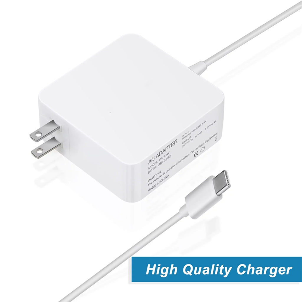 KONKIN BOO matching White 65W Type-C AC Adapter Charger Replacement for  300e Chromebook 2nd Gen MTK Type 81QC