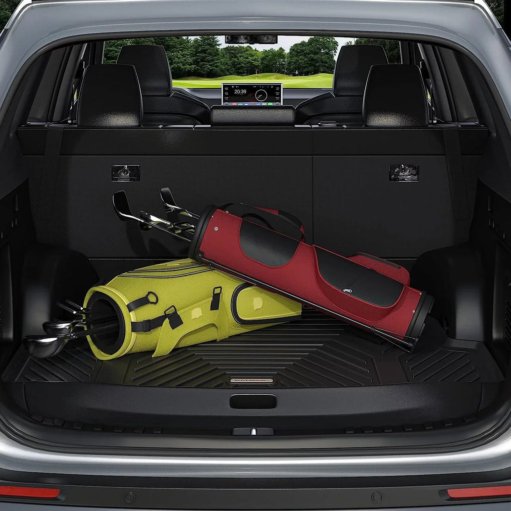 Ledkingdomus Floor Mats 3D Cargo Liner for 2019-2023  RAV4 Rear Trunk Rubber All Season TPE Black