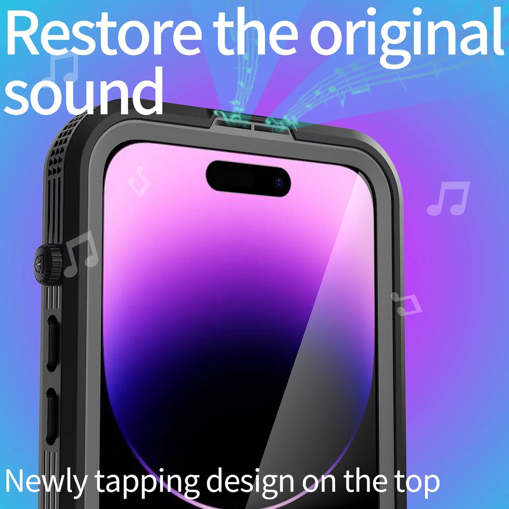 for iPhone 14 Pro 6.1" Case Waterproof, Built-in 6H Screen Protector [Real 360][IP68 Underwater][14FT Military Dropproof][Dustproof][matching with MagSafe] for iPhone 14 Pro - Black