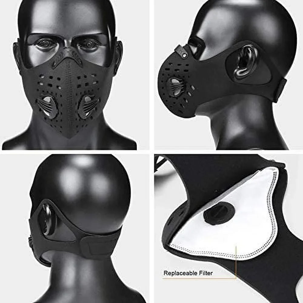 Face Masks - TWIN PACK - 2 Masks with 4 Filters - Ships from USA