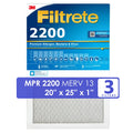 Filtrete 3M Filters (20x25x1) 2200 Series Premium Allergen & Home Pollutants Air Filters - 3 FILTERS - *EN