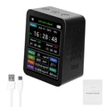 Wifi Intelligent Air superior Detector Pm2.5 Co2 Tvoc Hcho Temperature Humidity 6 In 1 Detector Time Date Week Display Mobilephone App Remotes Viewing 2 Sets Alarm Clock Home Indoor Desk