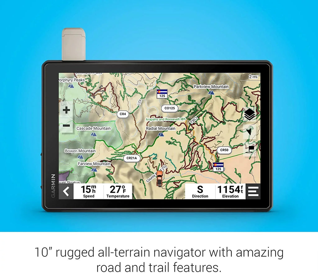 Garmin 010-02509-00 Tread XL Overland Edition 10" All-Terrain GPS Navigator Bundle with Deco Essentials 2-Pack Tactical Emergency Paracord Bracelet + 3 Year Extended Protection Pack