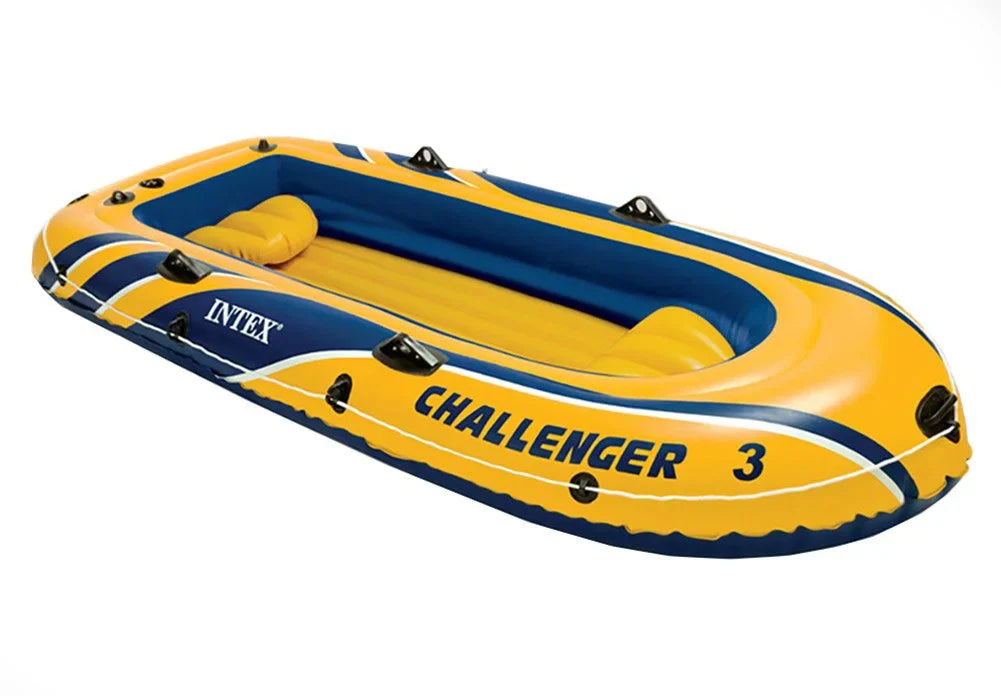 Intex Inflatable Raft ship Set With Pump And Oars, Yellow (3 Pack)
