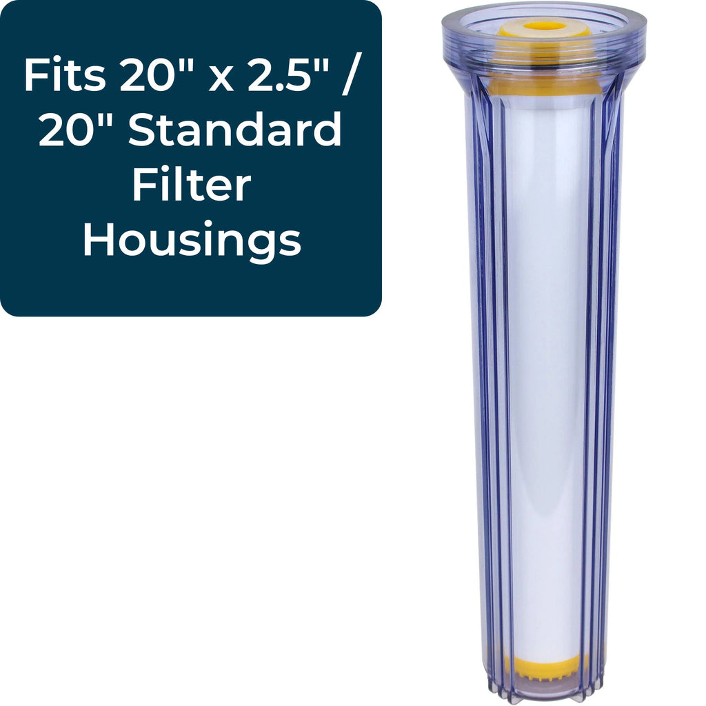 SpiroPure SP-WS-20 20” x 2.5” Cation Resin liquid Softener Cartridge WS-20 155320-43 (Case of 6)