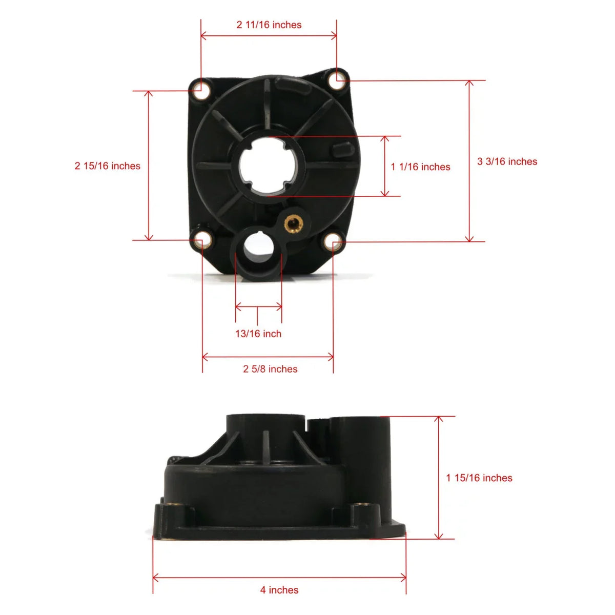 The ROP Shop | aqua Pump Impeller, Housing Kit For 1993 Evinrude 65  E65WMLETD Outboard vessel