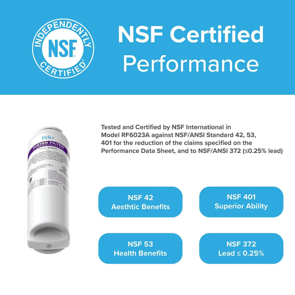 Brio 6023A Refrigerator liquid Filter Replacement suitable WIth GE GSWF, GSWF3PK, GSWFDS, 100749-C, 100749C, 100810/A, 100810A