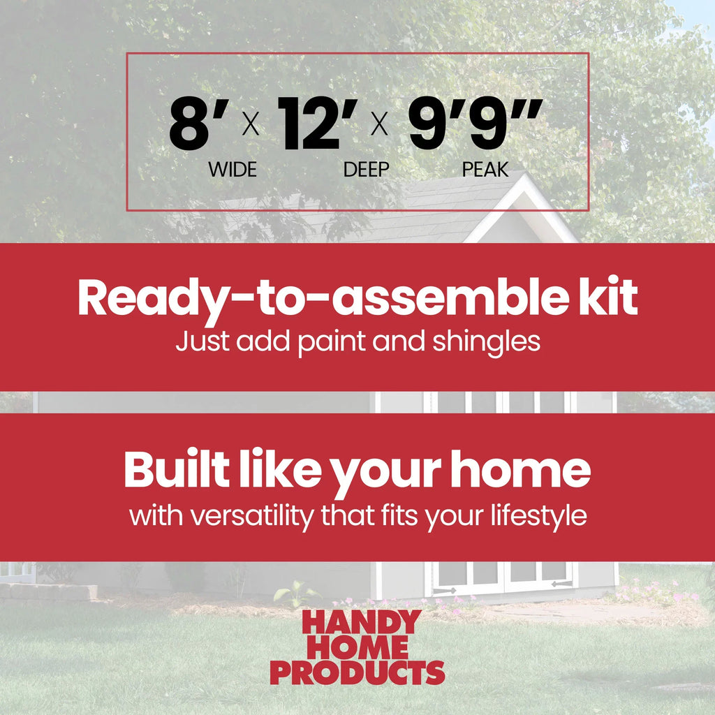 Wood Storage Shed (Floor Included). x 12 ft. Handy Home Products Tribeca 8 ft