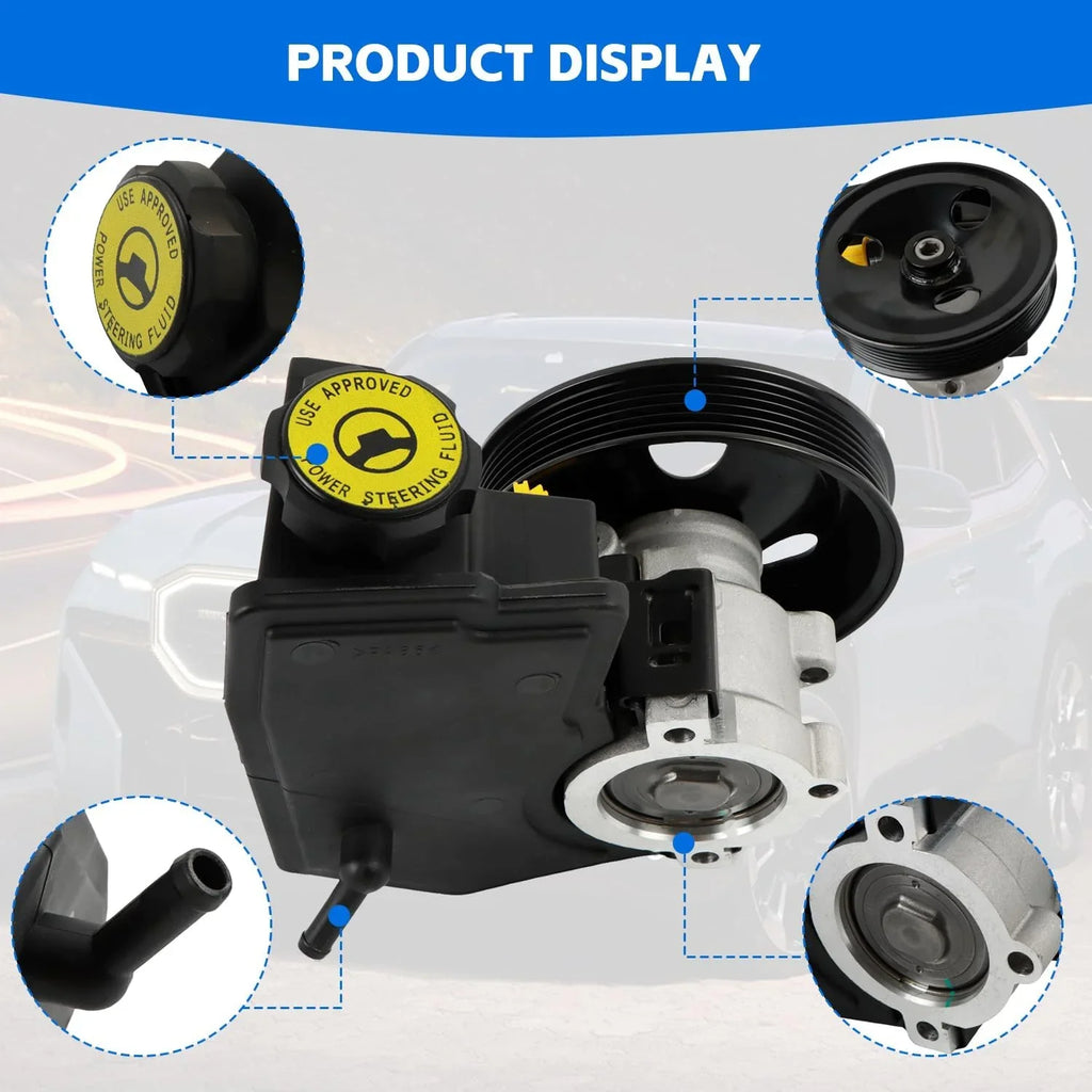 PANGOLIN Power Steering Pump 20-38771 Fits for 1997-2001 Jeep-Cherokee L6 4.0L, 1998-2003 XJ Wrangler L6 4.0L Auto Pump Aftermarket Parts 86-00274, RL087871AE, AD55-7140