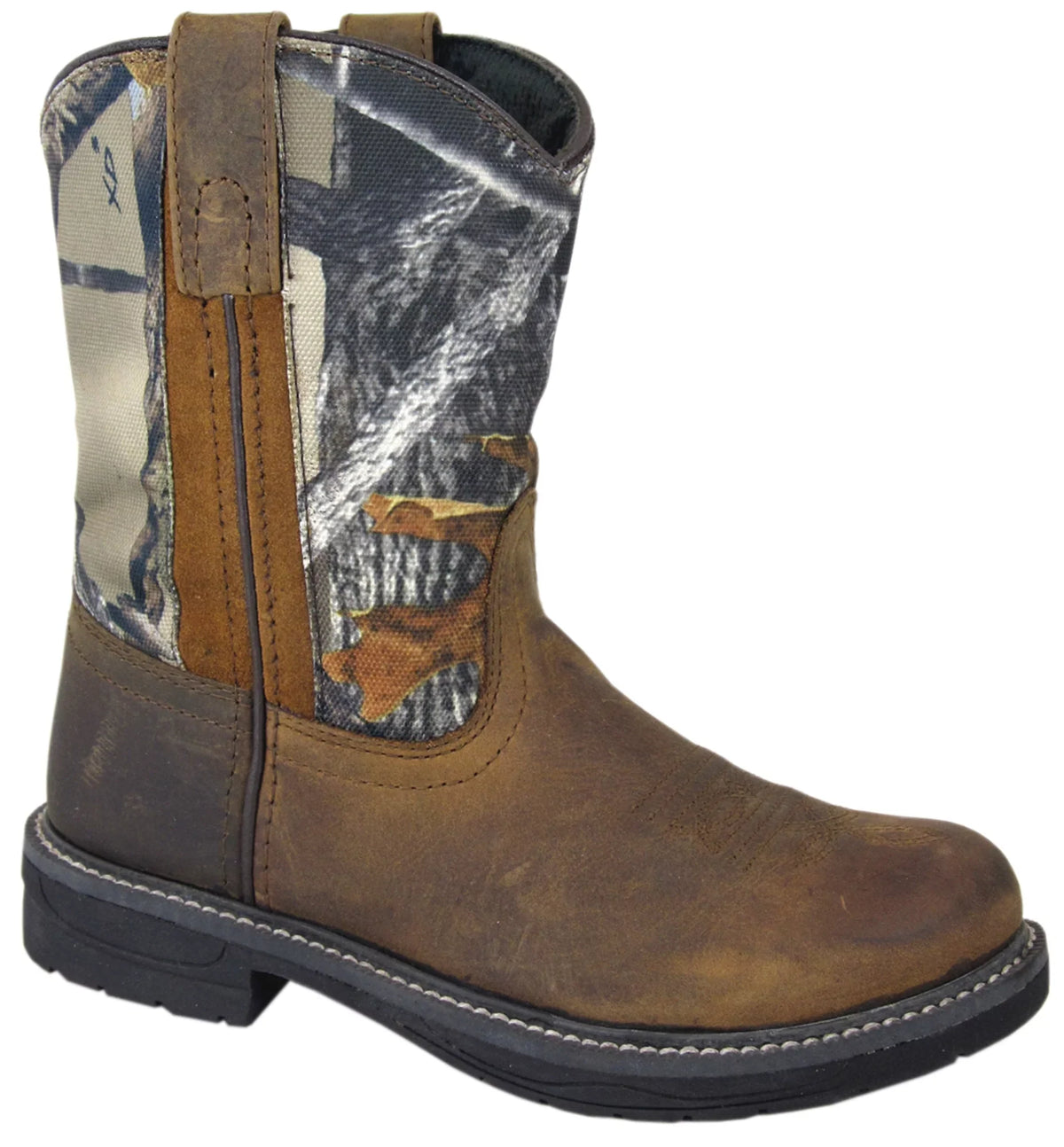 Smoky Mountain Boys' Buffalo Wellington Western Boot Round Toe Brown 3.5 D(M) US
