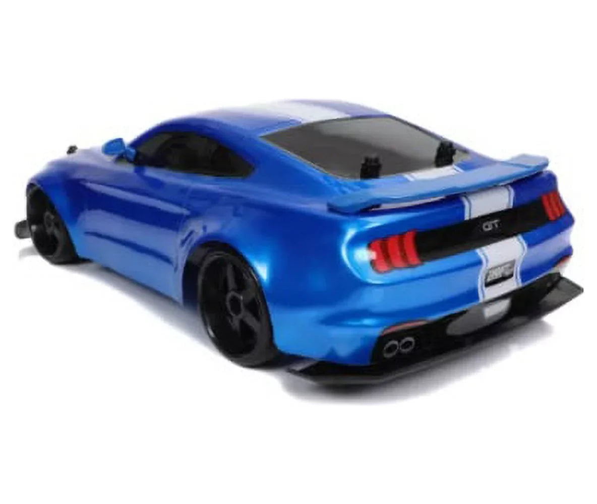 Jada Fast & Furious Elite Drift RC Jakob's  Mustang GT Remote Control Vehicle 1:10 Scale- Blue