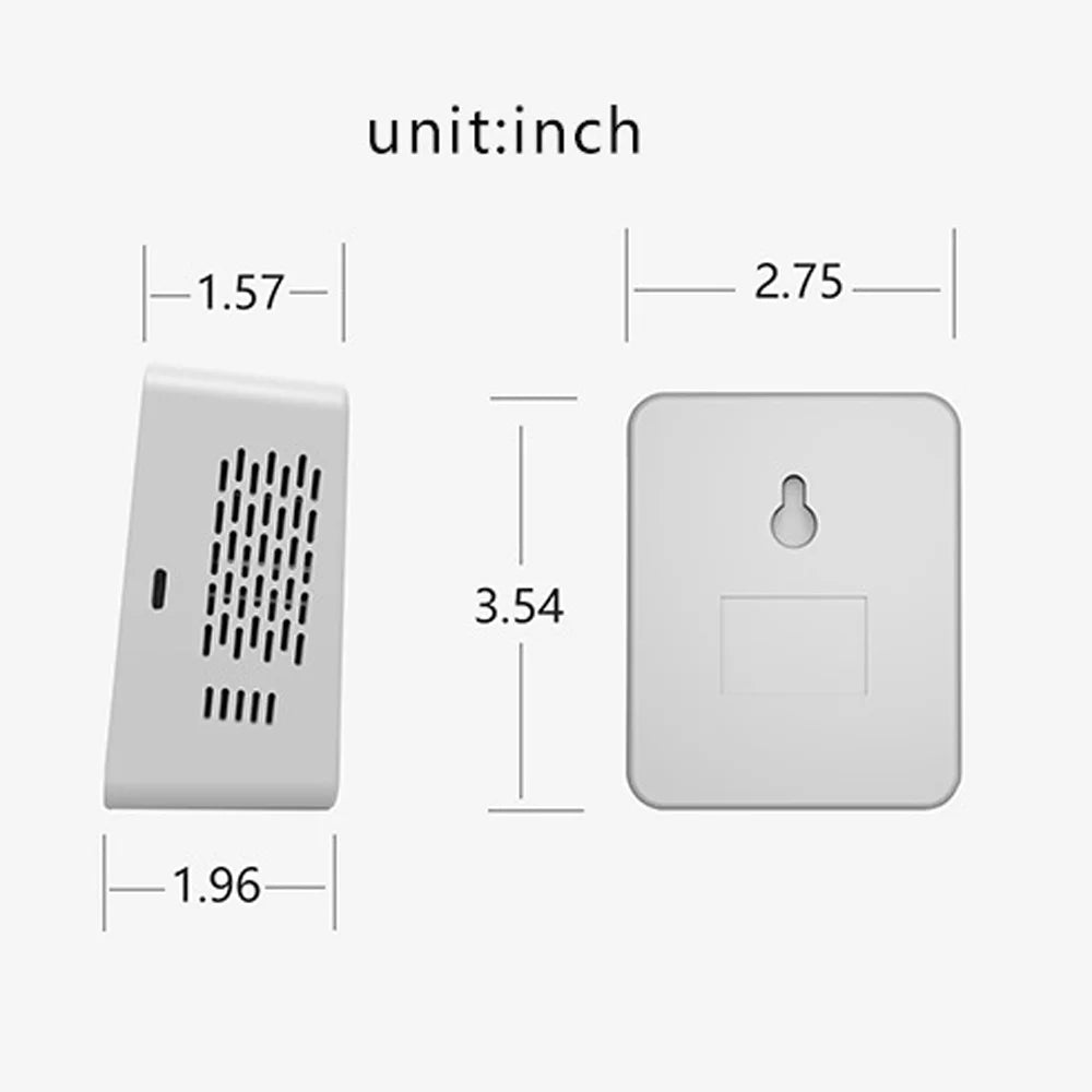 Tuya Wifi Intelligent Air premium Detector Pm2.5 Co2 Tvoc Hcho Temperature Humidity 6 In 1 Detector Time Date Week Display Mobilephone App Remotes Viewing 2 Sets Alarm Clock Home Indoor Desk