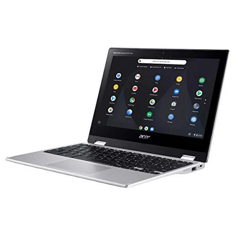 Spin 311 Chromebook 11 Premium 2-in-1 Laptop 11.6 Inch HD IPS Touchscreen MediaTek Octa-Core MT8183C Processor 4GB DDR4 64GB eMMC + 256GB SD Card USB-C WiFi5 ChromeOS Silver + 32GB MicroSD Card