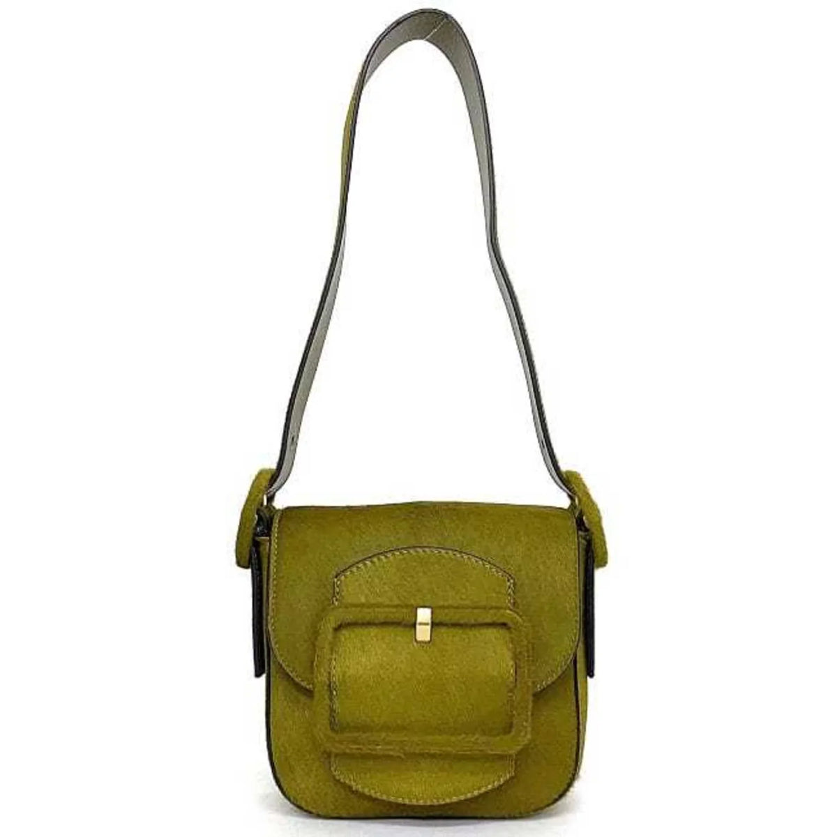 Pre-Owned Tory Burch Bag Green Half Moon Harako Leather TORY BURCH Flap Belt Women's (Good)