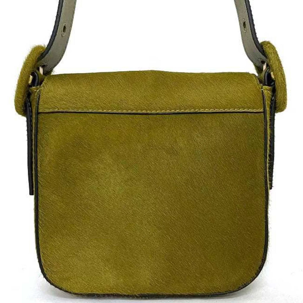 Pre-Owned Tory Burch Bag Green Half Moon Harako Leather TORY BURCH Flap Belt Women's (Good)