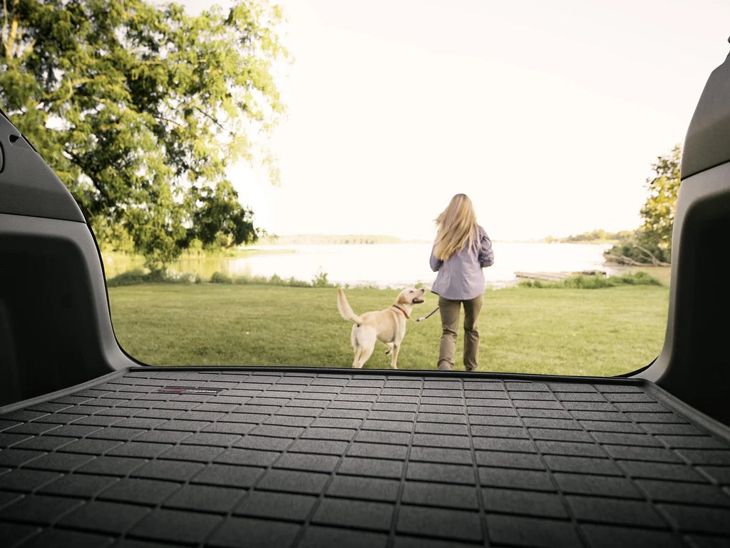 WeatherTech Cargo Trunk Liner with Bumper Protector appropriate with 2017-2022 Honda CR-V - Cargo Tray In Highest Position With Bumper Protector, Grey