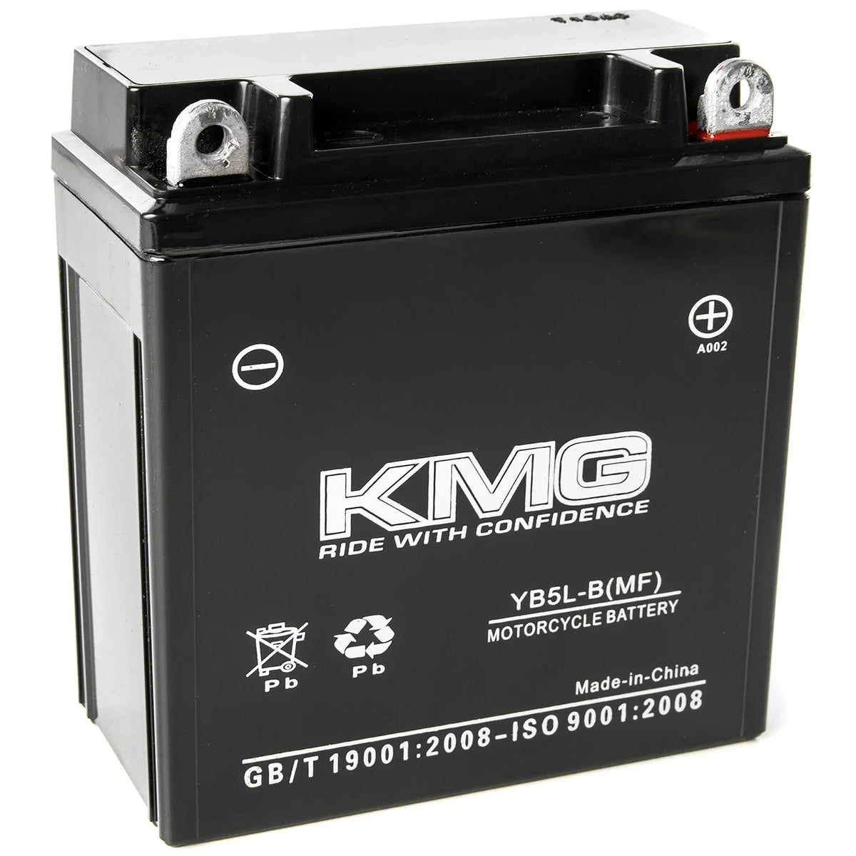 KMG YB5L-B Sealed Maintenance Free 12V 5AH Battery High Performance SMF OEM Replacement Powersport Motorcycle ATV Scooter Snowmobile Watercraft