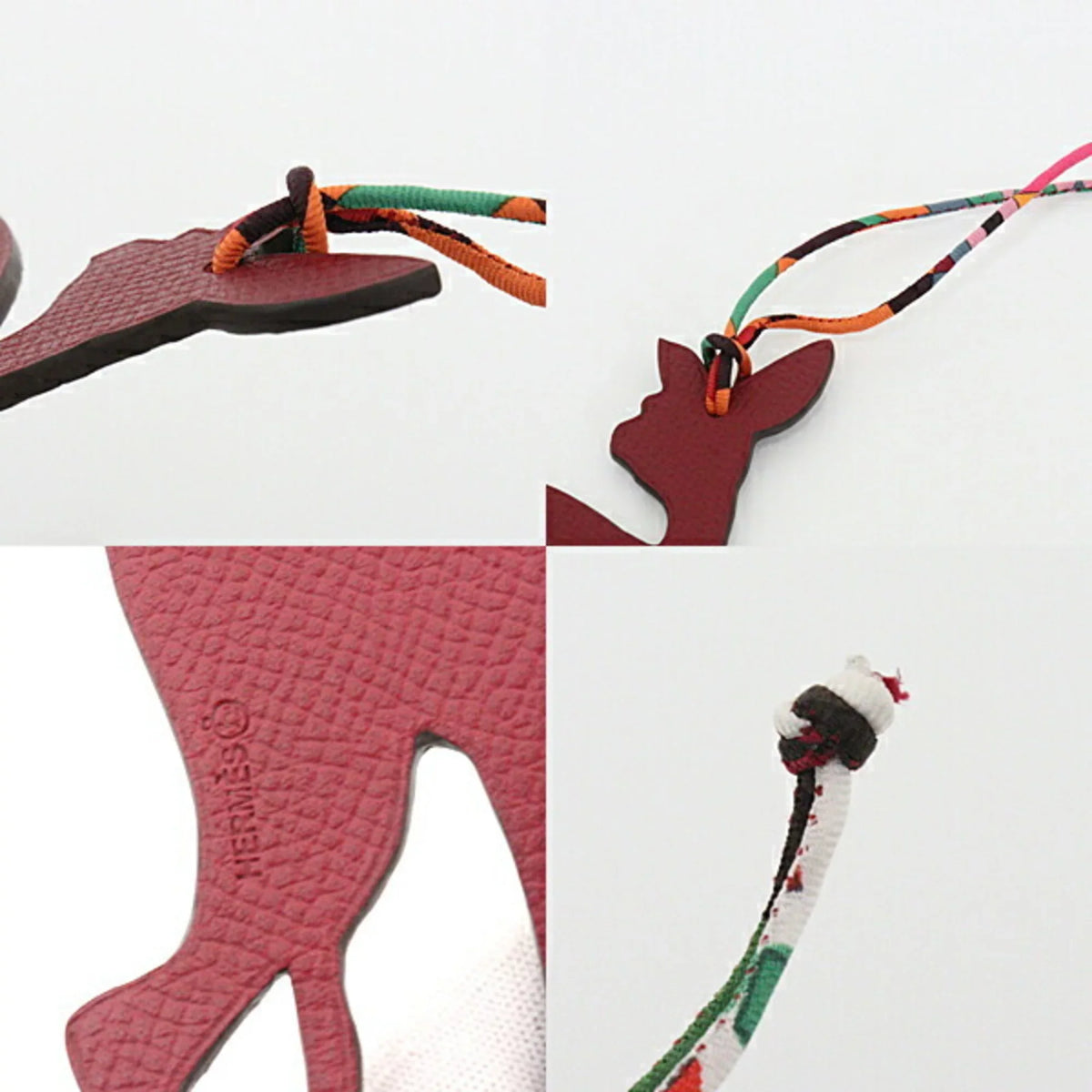 Pre-Owned Hermes HERMES Petit Ash Bambi Rouge Arzan Epson Togo Bag Charm (Good)