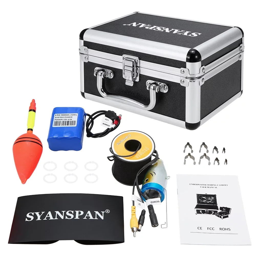 SYANSPAN Fishing Camera,1000tvl Waterproof Camera Inch1000tvl Infrared Ir Leds1000tvl Waterproof Camera Kit 24pcs Ice Lake craft Fish Ice Lake 7" InchIr Leds Fish Huiop Koeb
