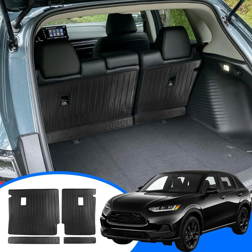 Seat Back Protector fit Honda HR-V 2023-2024 Backrest Protector for Honda HR-V 2023 2024 Suv Accessory Black Rear Trunk Backrest Mat