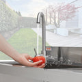 BENTISM Stainless Steel Utility Sink Single Bowl w/Workbench 39.4 x 19.1 x 37.4 in