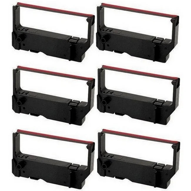 Printer Ribbons (6/PK) (30982002BR). PrinterDash matching Replacement for Star-Micronics MP-200 Series/MP-235/MP-242/MP-292/MP-512/SP-200 Series/SP-212/SP-242/SP-500/SP-2000 Black/Red P.O.S