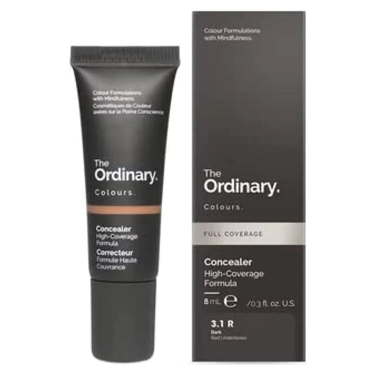 (8 mL). oz. Concealer, Full Coverage, 3.1R Dark Red Undertones, 0.3 fl. Colours. The Ordinary