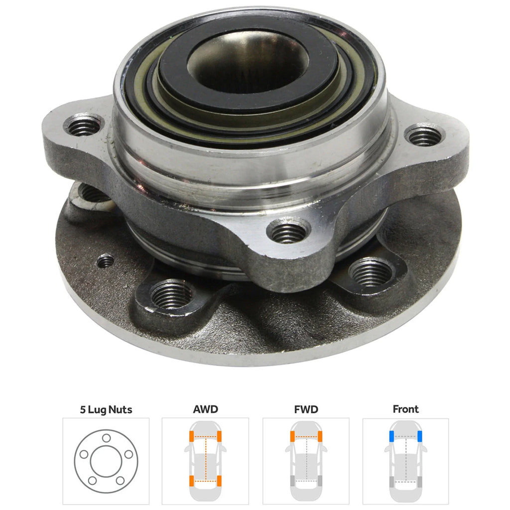 Wheel Hub matching with 2003-2007 Volvo XC90 6Cyl 5Cyl 8Cyl 3.2L 2.5L 2.9L 4.4L Front, Left Driver or Right Passenger Bearing included