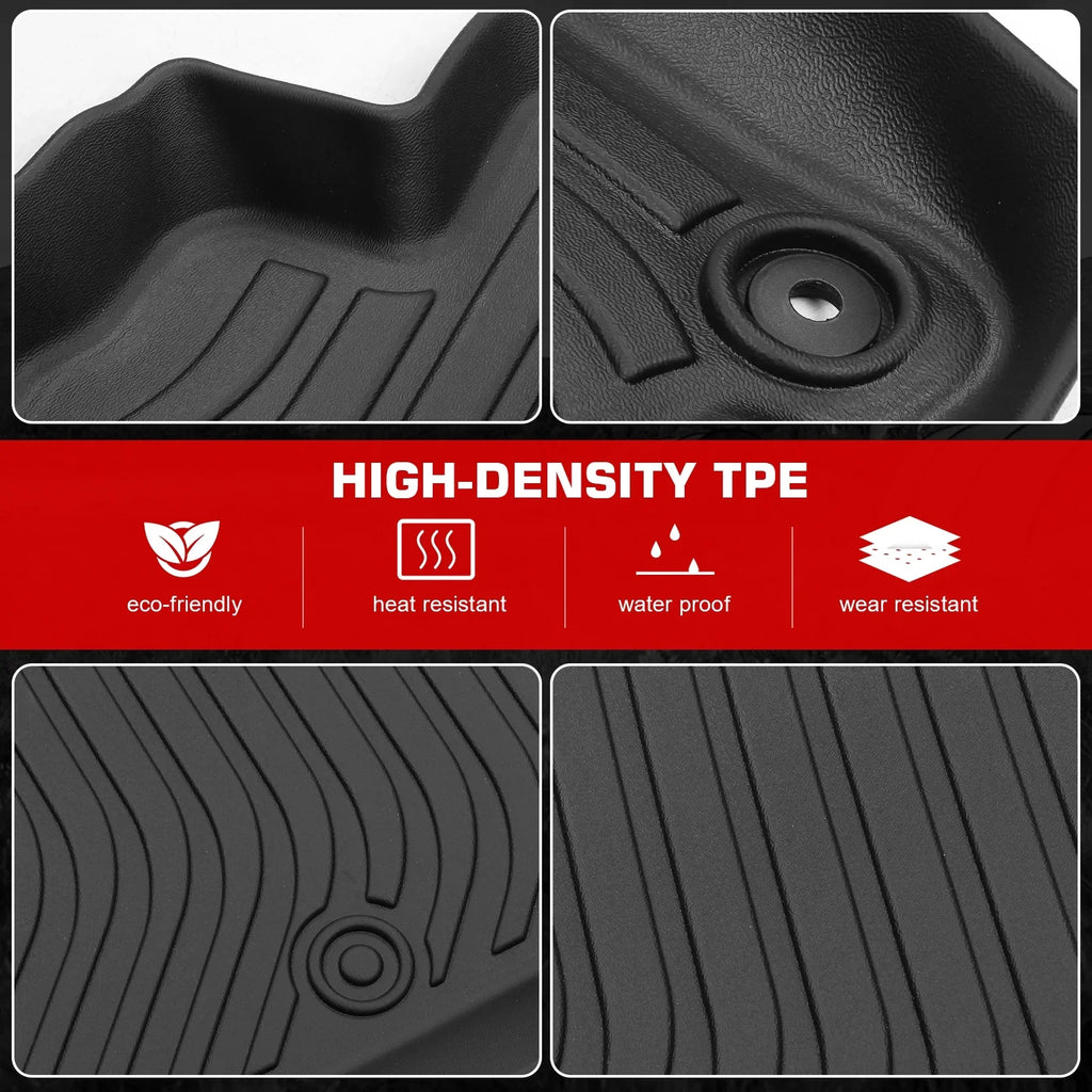 Ikon Motorsports 3D TPE Floor Mats + Trunk Mat appropriate with 2023-2024  X1 U11 Black All climate Waterproof Anti-Slip Floor Liners Full Set Car Interior Accessories Rear Trunk Tray Cargo Mats 4PC
