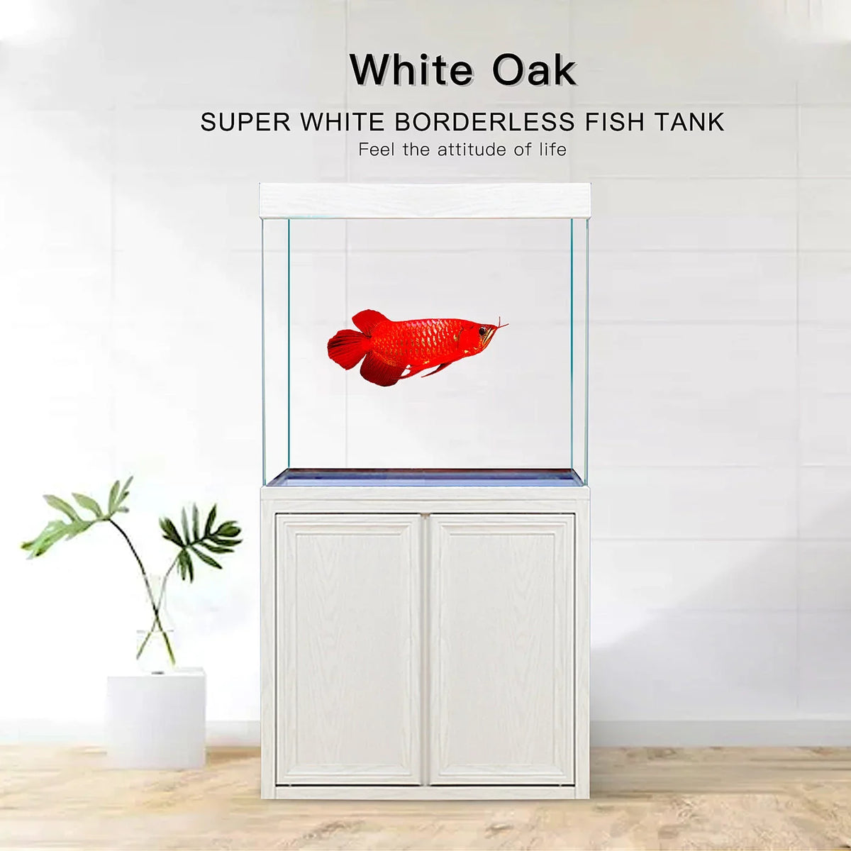 Aqua Dream 100 Gallon Tempered Glass All-in-one Aquarium White Oak