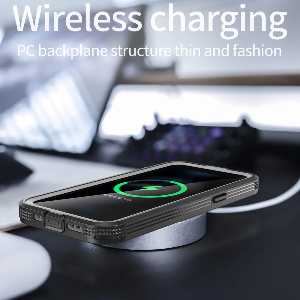 for iPhone 14 Pro 6.1" Case Waterproof, Built-in 6H Screen Protector [Real 360][IP68 Underwater][14FT Military Dropproof][Dustproof][matching with MagSafe] for iPhone 14 Pro - Black