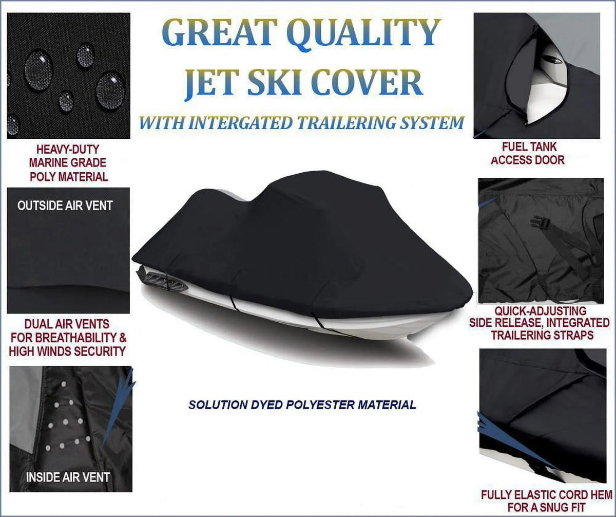 BLACK TOP OF THE LINE JET SKI protector suitable for Sea Doo Spark 2up 900 ACE 60HP 2021