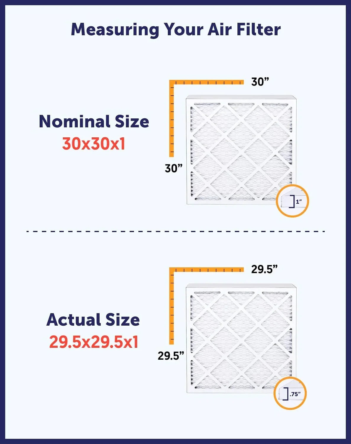 Filter King 26x33x1 Air Filter | 4-PACK | MERV 8 HVAC Pleated A/C Furnace Filters | MADE IN USA | Actual Size: 26 x 33 x .75"