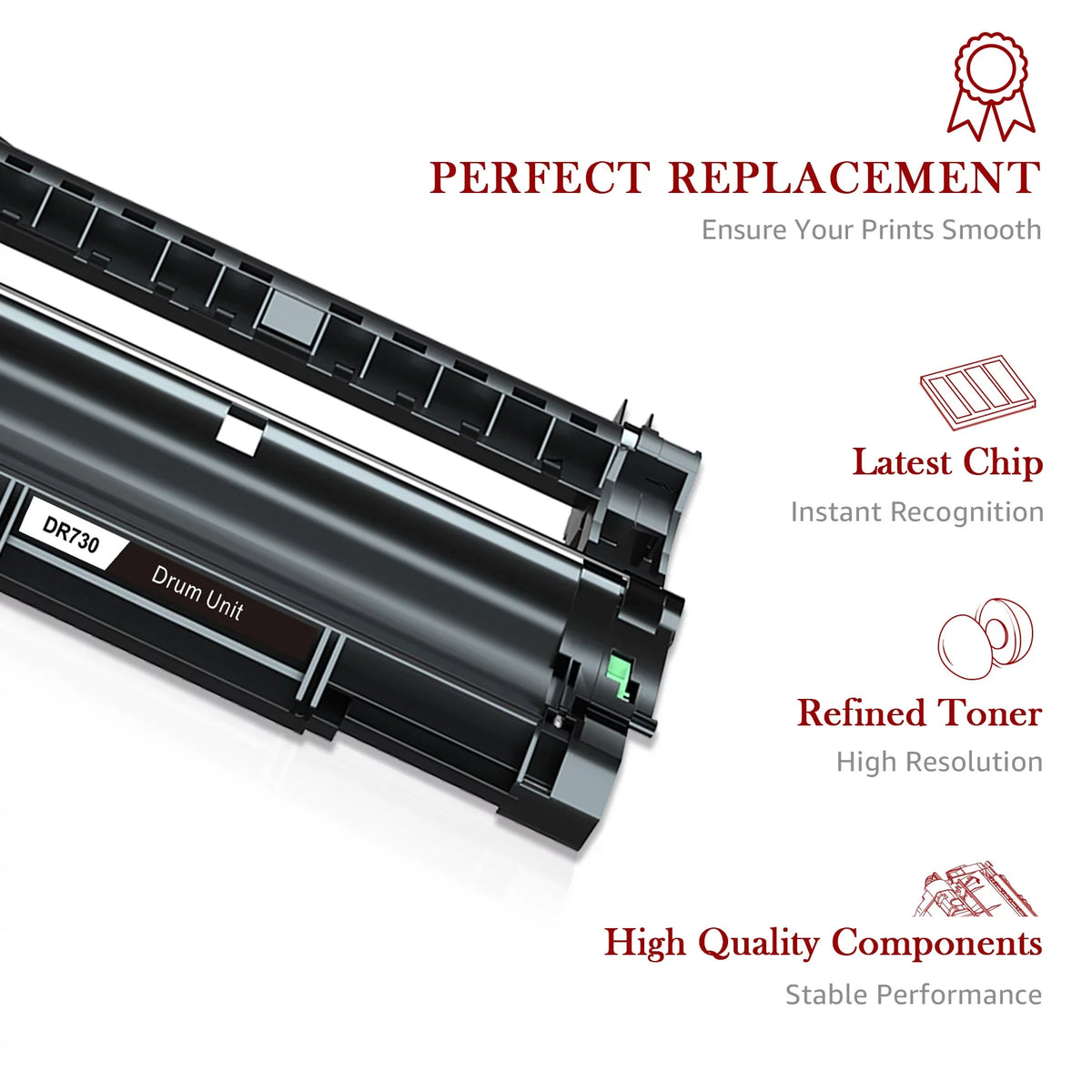 suitable for brother Printer DR730 Drum Unit Toner(2 pack)