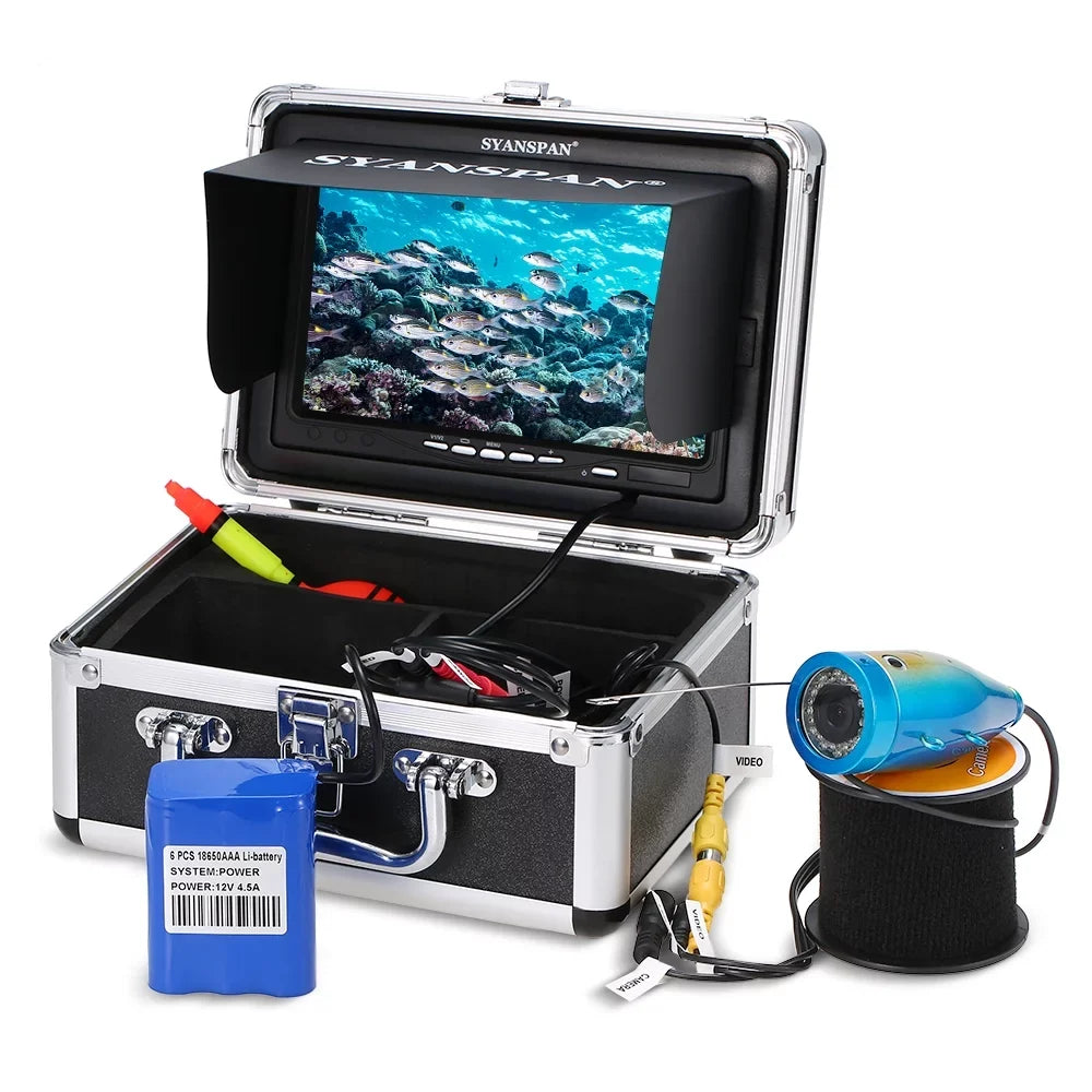 SYANSPAN Fishing Camera,1000tvl Waterproof Camera Inch1000tvl Infrared Ir Leds1000tvl Waterproof Camera Kit 24pcs Ice Lake craft Fish Ice Lake 7" InchIr Leds Fish Huiop Koeb