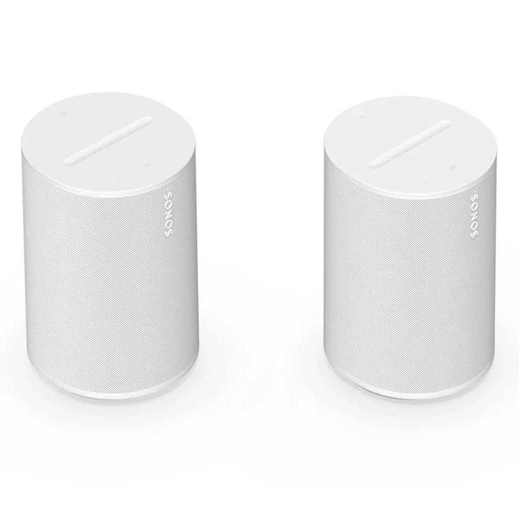 Sonos Era 100 Voice-Controlled Wireless Smart Speakers with Bluetooth, Trueplay Acoustic Tuning Technology, &  Voice Control Built-In - Pair (White)