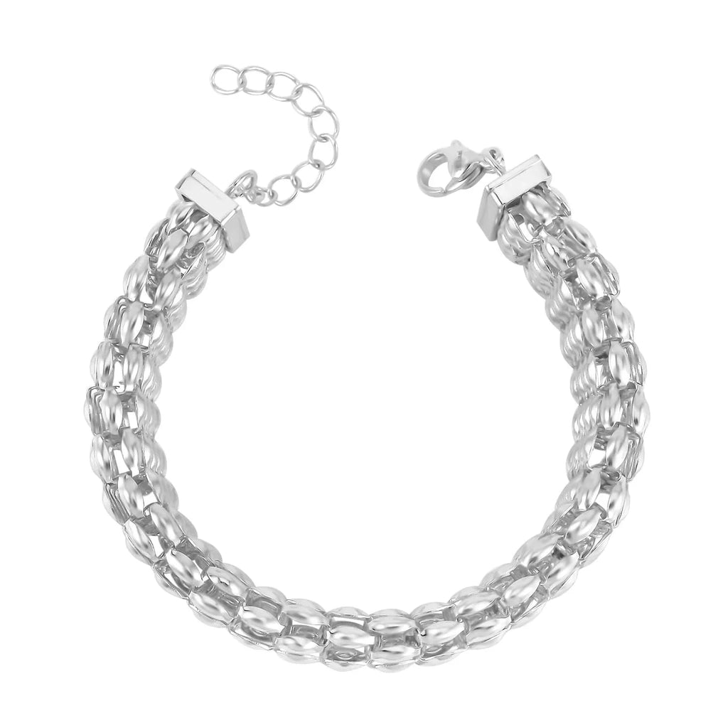 Shop LC Stainless Steel Mesh Chain Bracelet for Women Jewelry Size 7.5-9" Birthday Mothers Day Gifts for Mom