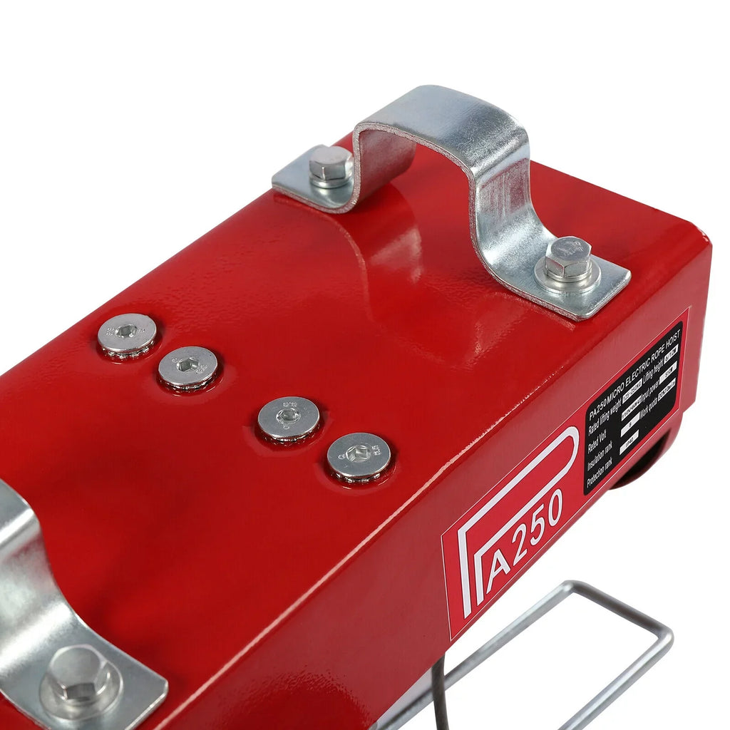 550LBS Electric Hoist Crane Winch Garage Lift Pure Copper Motor + Remote Control for Factories, Docks, Warehouses, Logistics