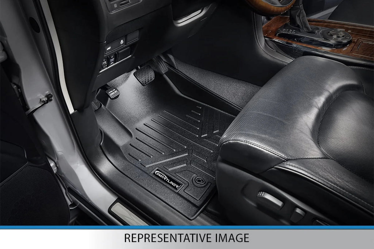 Smartliner SA0518 Custom Fit First Row Floor Mat Liners with Vinyl Flooring for 2020-2021  Transit, Black