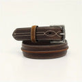 Boys 3D Center Bump Tube Belts, Brown - Size 22. M&F Western D120000002-22 1.25 in