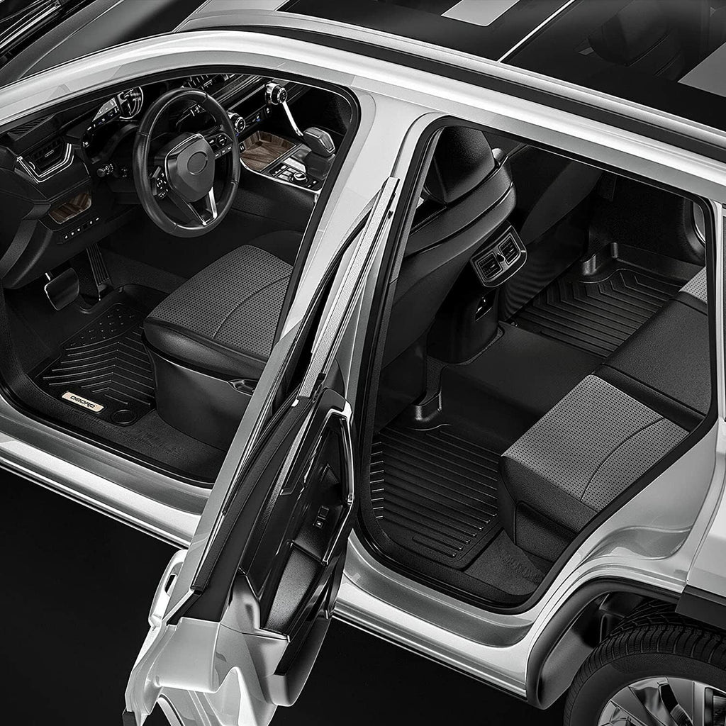 Ledkingdomus Floor Mats for 2019-2024 Subaru Forester 3D TPE Rubber Front & 2nd Seat 2 Row Liner Set All-atmospheric conditions